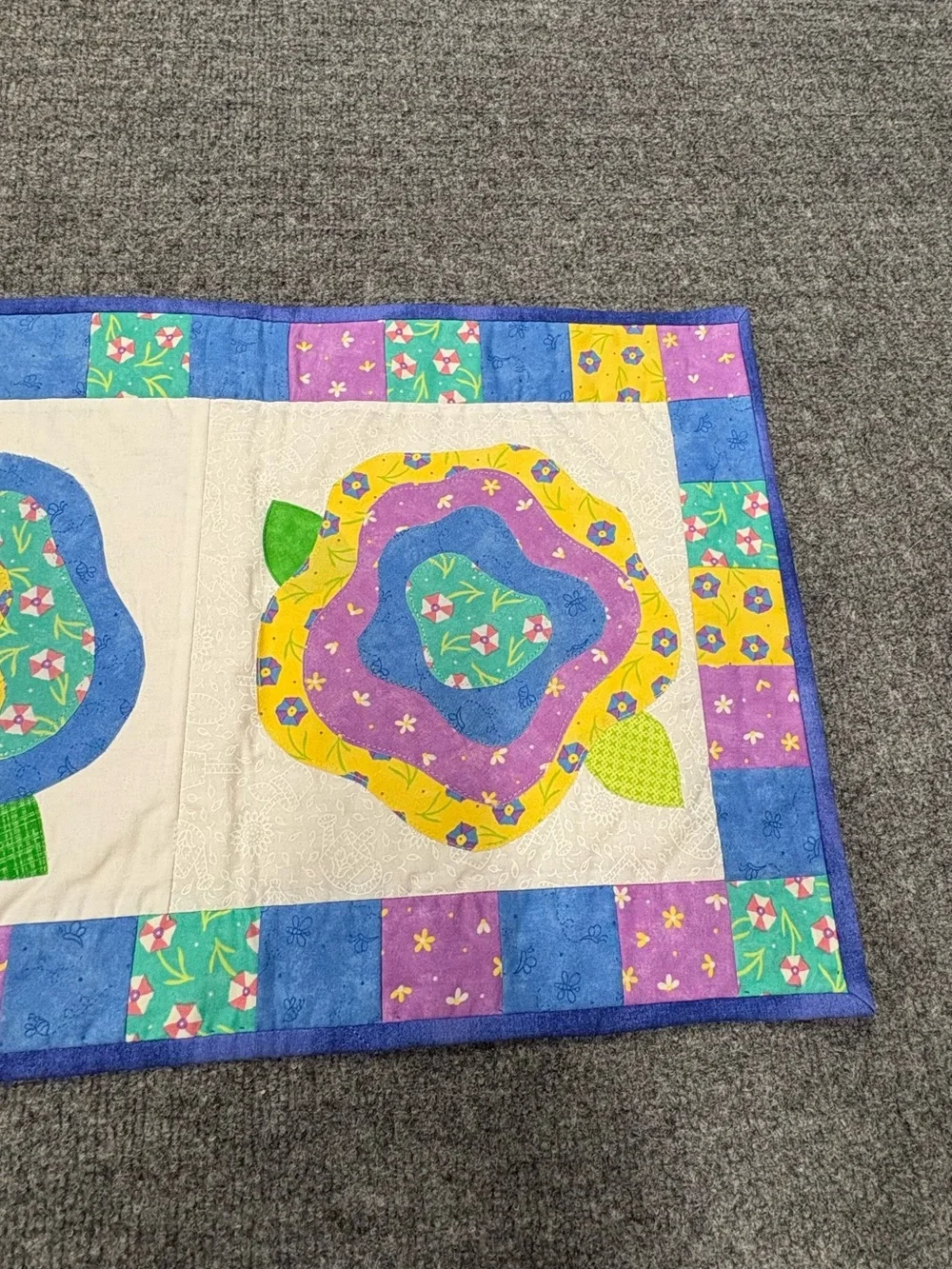 Colorful Floral Patchwork Table Runner Beautiful Design